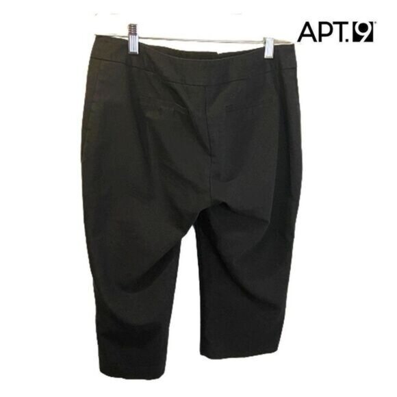 APT. 9 Women's Solid Flat‎ Front Straight-Leg Capri Pants - Picture 2 of 4